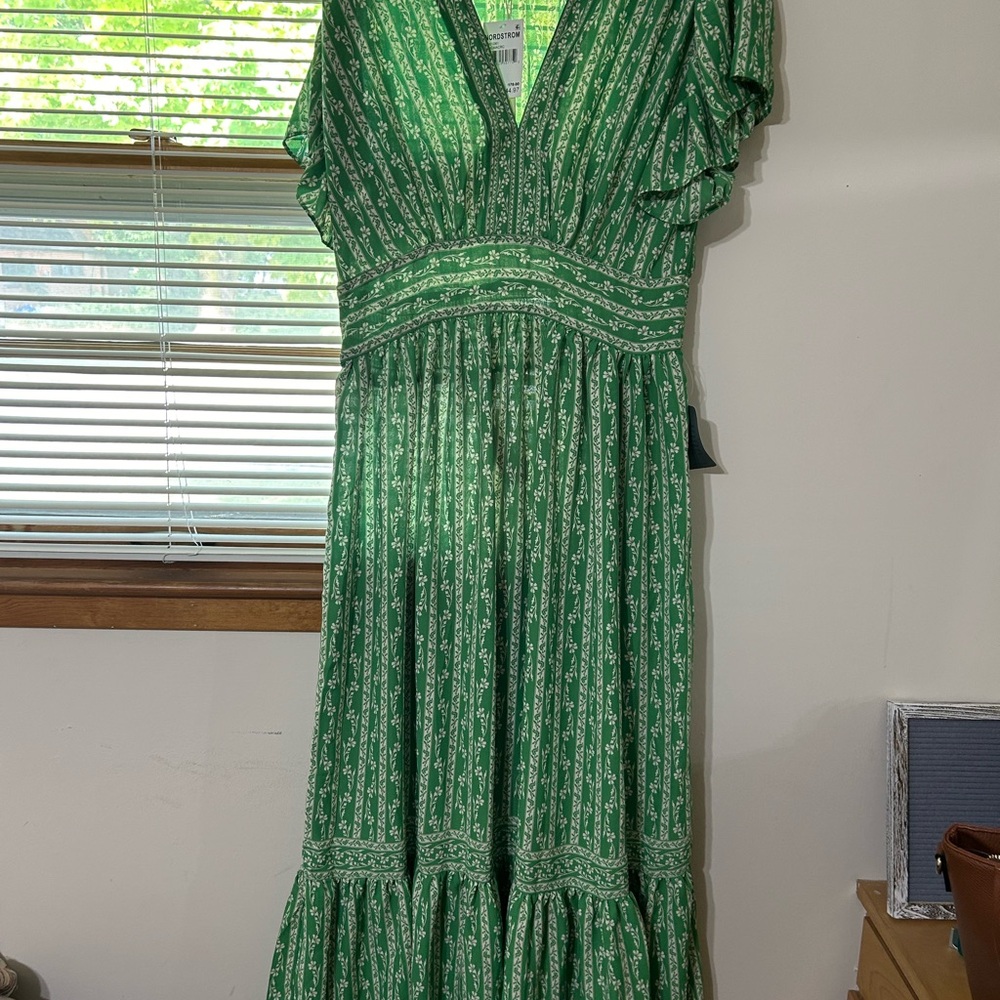 Green Floral Women's Dress